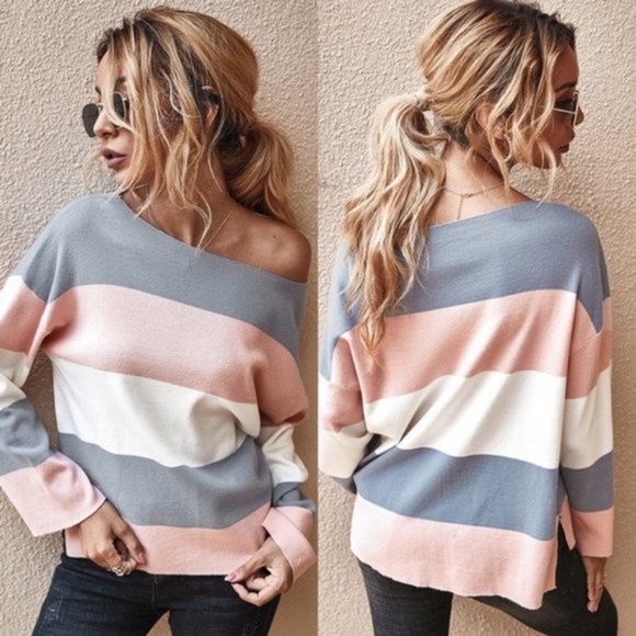 Color Block Knit Sweater - BROWN MIX - Picture 3 of 3